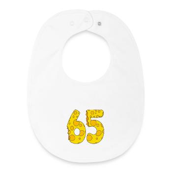 65 years old - 65th birthday gift - 1965 - Baby Organic Bib - white - Front