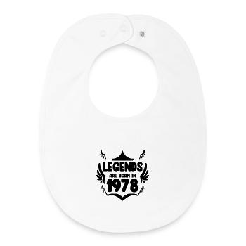 1978 - Born 1978 - Baby Organic Bib - white - Front