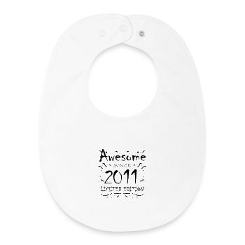 2011 - Né en 2011 - Bavoir bébé bio - blanc - Devant