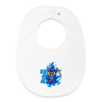 7th birthday boy 7 years old ninja - Baby Organic Bib - white - Front