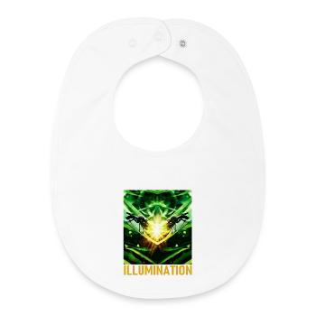 Motif d’illumination verte - Bavoir bébé bio - blanc - Devant