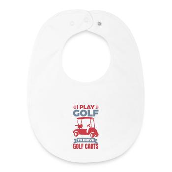 Golf Cart Joke - Baby Organic Bib - white - Front