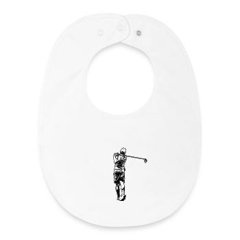 Golfer - Baby Organic Bib - white - Front