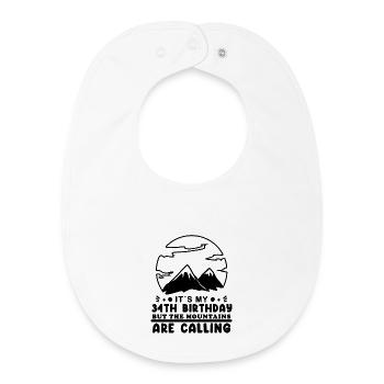 Mountain Wanderer 34th Birthday 34 Years Old Gift - Baby Organic Bib - white - Front