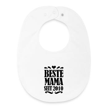 Beste Mama seit 2010 - Baby Organic Lätzchen - Weiß - Vorne