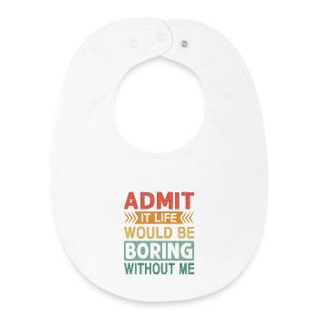 Ironic Design of Inclusivity and Irony - Baby Organic Bib - white - Front