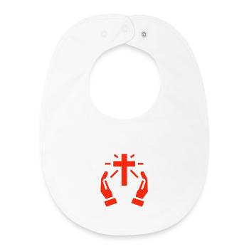 Jésus, Jésus, Jésus chrétien chrétien chrétien - Bavoir bébé bio - blanc - Devant