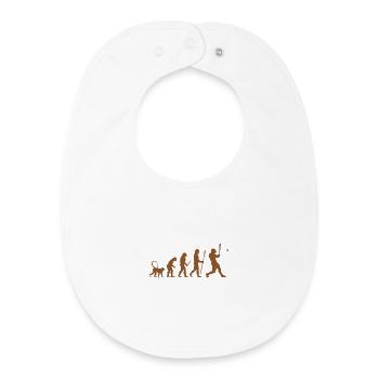 Baseball Evolution - Baby Organic Lätzchen - Weiß - Vorne