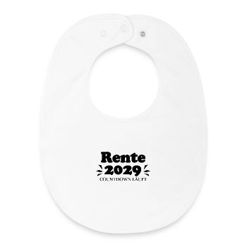 Rente 2029 Ruhestand Rentner Renteneintritt - Baby Organic Lätzchen - Weiß - Vorne