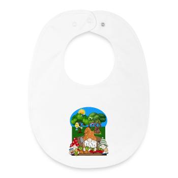 Jardinage printanier - Bavoir bébé bio - blanc - Devant