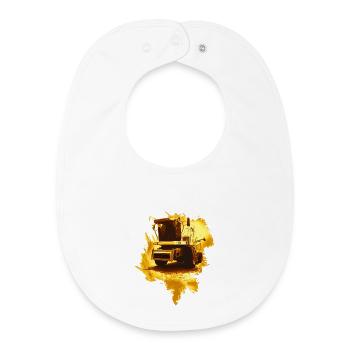 Combine Harvester Gold - Baby Organic Bib - white - Front