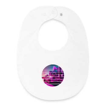 Retro Wave Sport 80s Vaporwave Sunset - Baby Organic Bib - white - Front