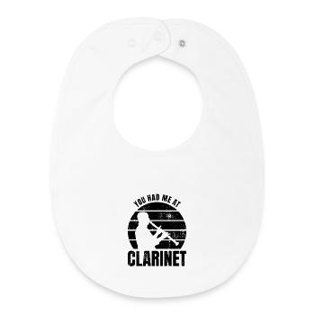 Clarinetist Spruch - Baby Organic Bib - white - Front