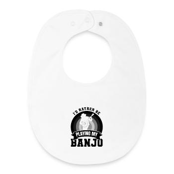 Quote: Banjo player - Baby Organic Bib - white - Front
