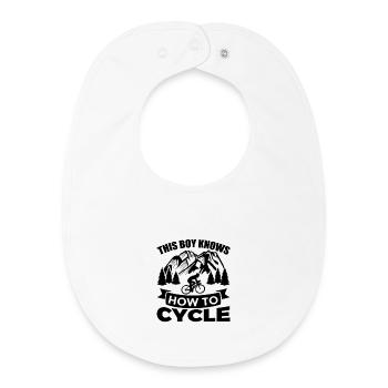Radfahrer Junge - Baby Organic Lätzchen - Weiß - Vorne