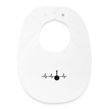 Banjo Heart palpitations - Baby Organic Bib - white - Front