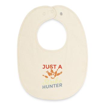 Bowling players - Baby Organic Bib - soft Ecru - Front