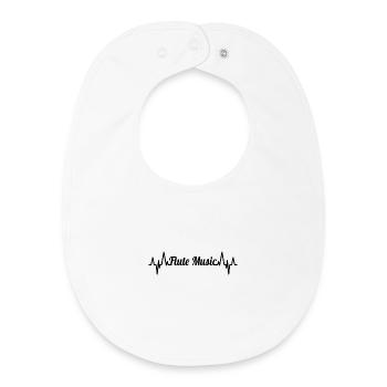 Musique de flûte ECG Pouls - Bavoir bébé bio - blanc - Devant