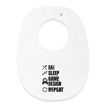 Eat Sleep Game Development - Baby Organic Bib - white - Front