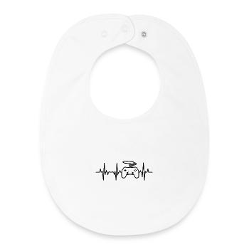 Game Developer ECG - Baby Organic Bib - white - Front