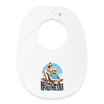 Retirement Life Enjoy Gift - Baby Organic Bib - white - Front
