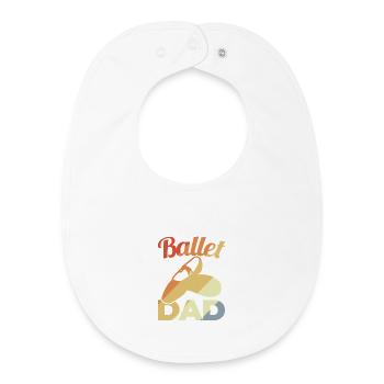Ballet Dad - Baby Organic Bib - white - Front