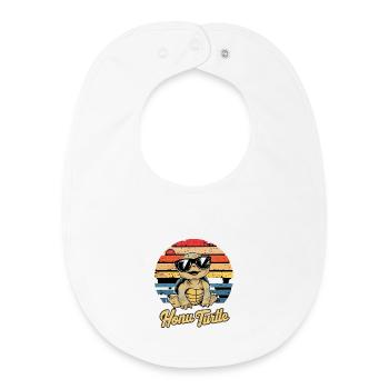 Honu Turtle Hawaii Longneck Reptile - Baby Organic Bib - white - Front