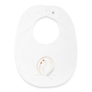 Oldschool Bowling - Baby Organic Bib - white - Front