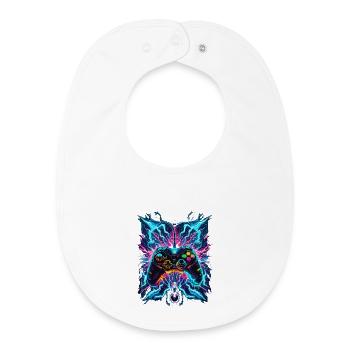 Manette de jeu Neon Blitz Power - Bavoir bébé bio - blanc - Devant