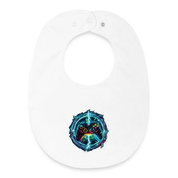 Galactic Gaming Controller - Baby Organic Bib - white - Front