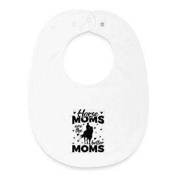 Pferde Mama - Baby Organic Lätzchen - Weiß - Vorne