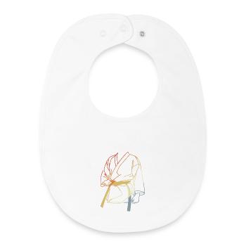 Karateka Drawing Vintage Look - Baby Organic Bib - white - Front