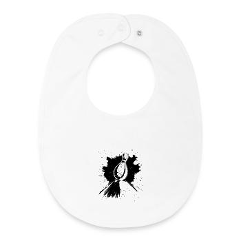 Bowling Drawing - Baby Organic Bib - white - Front
