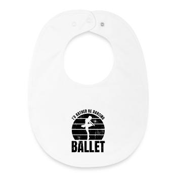 Blague sur la danseuse de ballet - Bavoir bébé bio - blanc - Devant