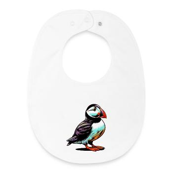 Puffin - Baby Organic Bib - white - Front