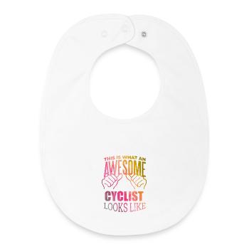 Cycling - Baby Organic Bib - white - Front