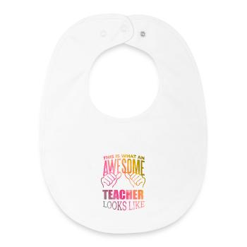 Professeur - Bavoir bébé bio - blanc - Devant