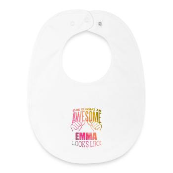 Emma - Baby Organic Lätzchen - Weiß - Vorne
