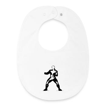 Kickboxing - Baby Organic Bib - white - Front