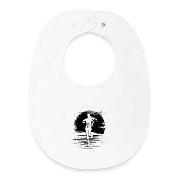 Coureur - Bavoir bébé bio - blanc - Devant