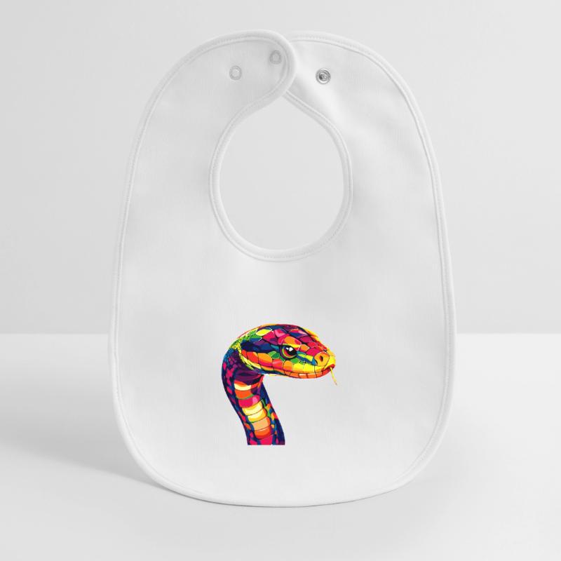 Schlange Python Kobra Mamba Klapperschlange Snake Baby Organic Lätzchen