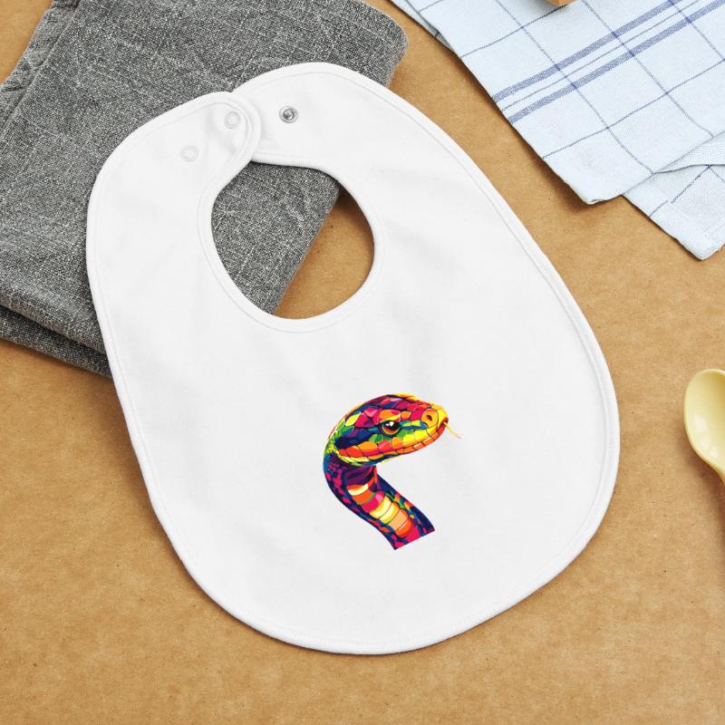 Snake Python Cobra Mamba Rattlesnake Snake Baby Organic Bib