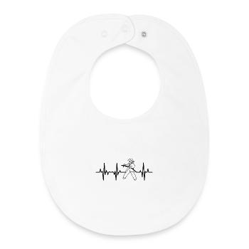 Firefighter Heart Palpitations - Baby Organic Bib - white - Front