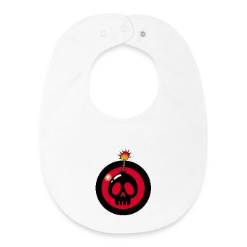 Crâne explosif - Bavoir bébé bio - blanc - Devant