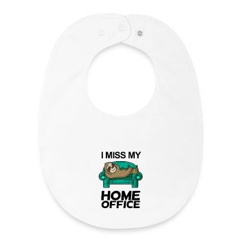 Home Office Spruch lustig - Baby Organic Lätzchen - Weiß - Vorne