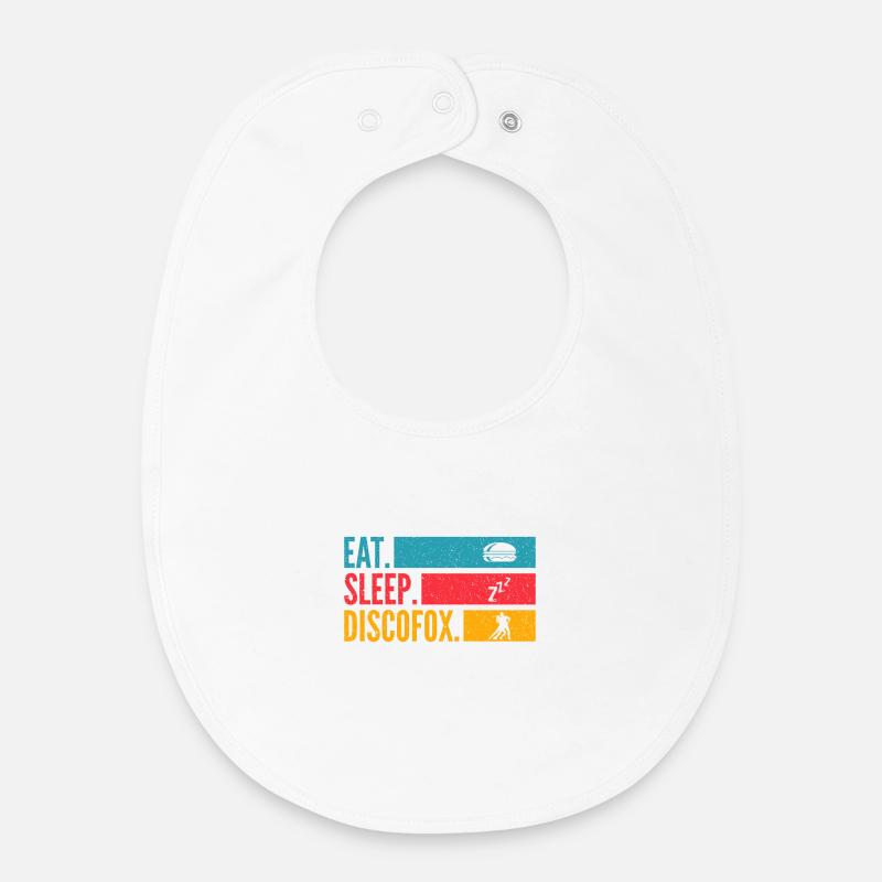 Eat Sleep Discofox Repeat pour les danseurs - Bavoir bébé bio - blanc