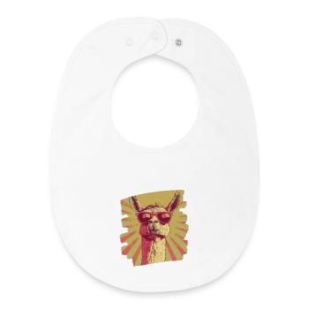Alpaca - Baby Organic Bib - white - Front