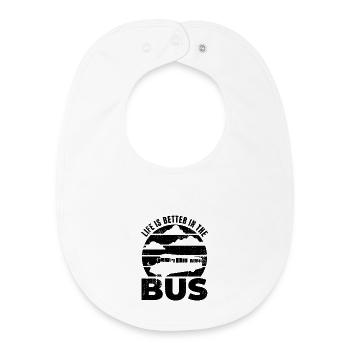 Bus lovers - Baby Organic Bib - white - Front