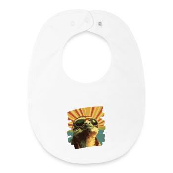 Sloth Retro - Baby Organic Bib - white - Front