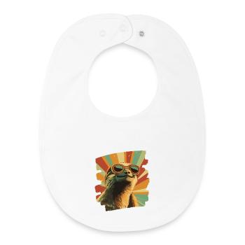 Sloth Retro - Baby Organic Bib - white - Front